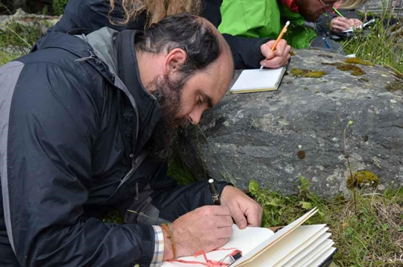 Justin conducting a field environmental philosophy at Omora Park